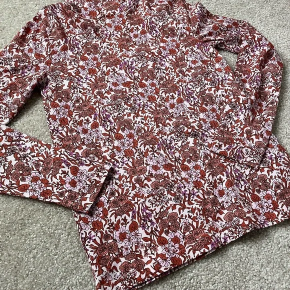 J. Crew Women’s Liberty of London Pink Turtleneck Top Size Small NWT - Picture 5 of 6